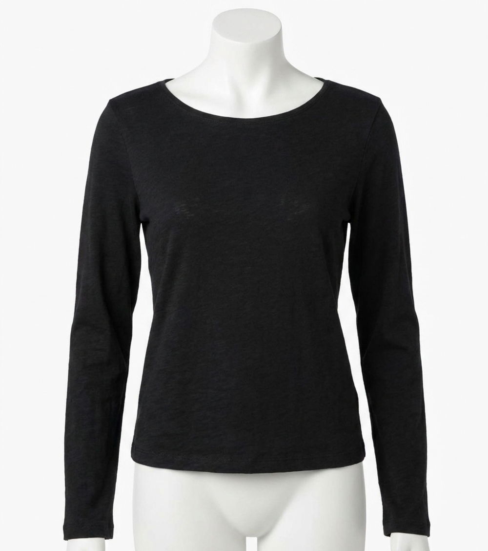 NEW NATION LTD tavin tie back long sleeve top in jet black